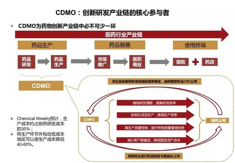 医药cdmo定制研发生产参与环节