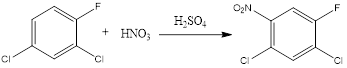 连续流工艺合成5-硝基-2-4-二氯氟苯合成线路